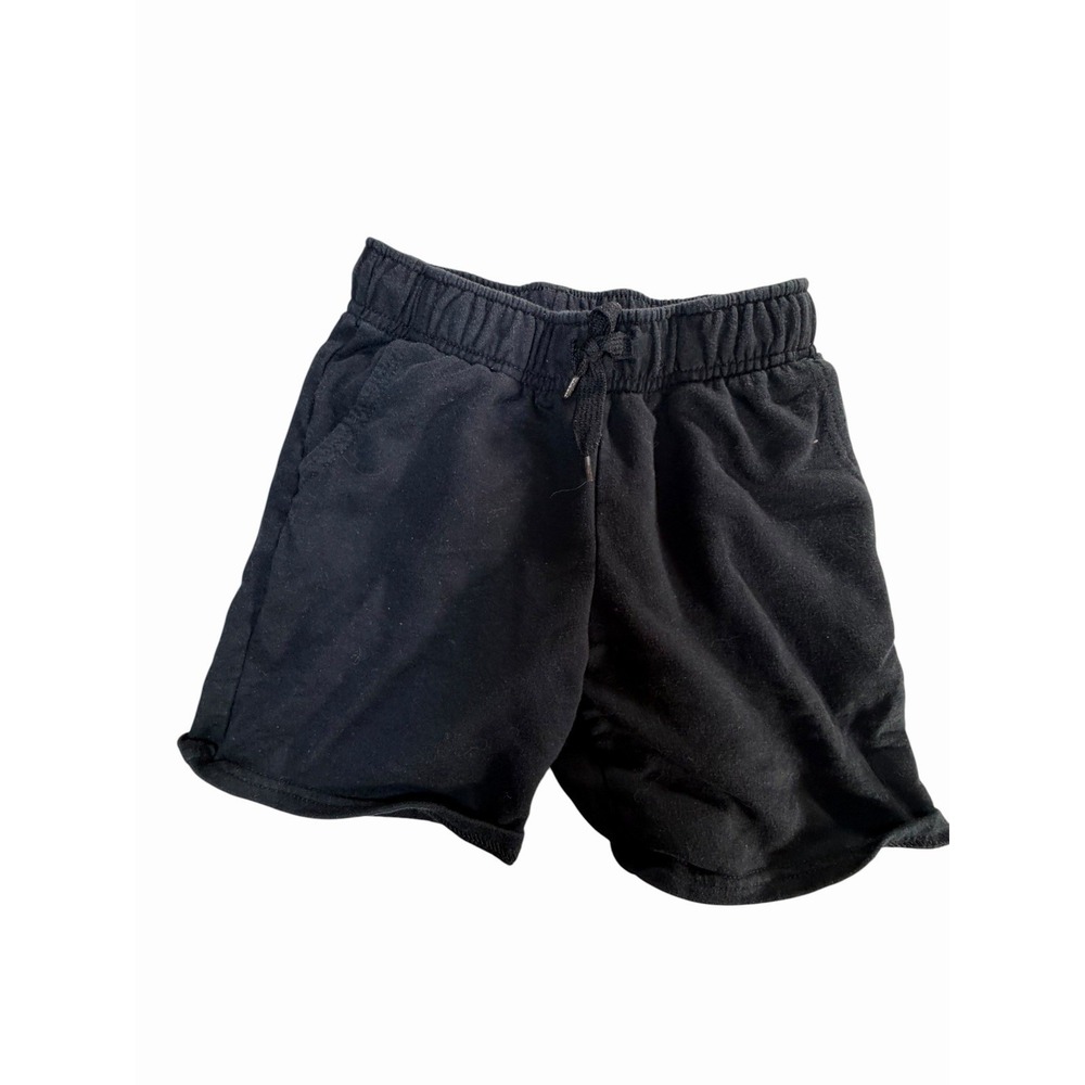 Cat & Jack Boys Athletic Shorts S (6-7) Black Drawstring Pockets Stretch